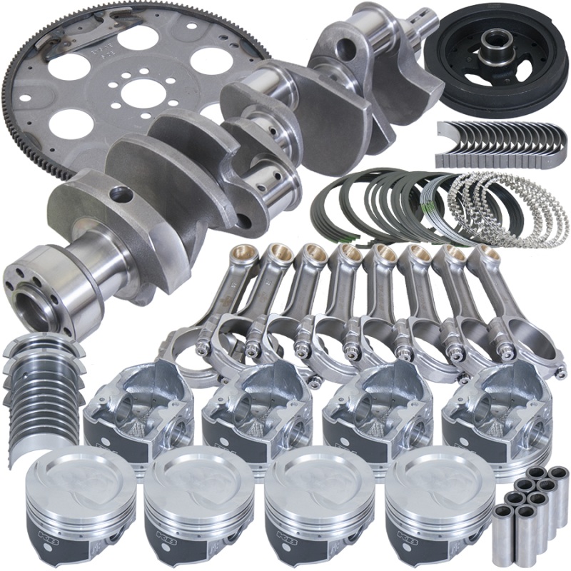 Eagle Chevy 350 1Pc 3.750in Crank 5.700in I-Beam Rod 4.000in Pistons 153 Tooth FP Balanced Assembly