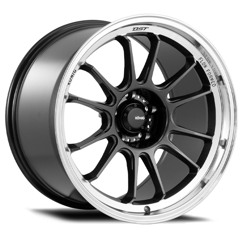 Konig Hypergram 17×8 4×100 ET45 Metallic Carbon w/ Machined Lip