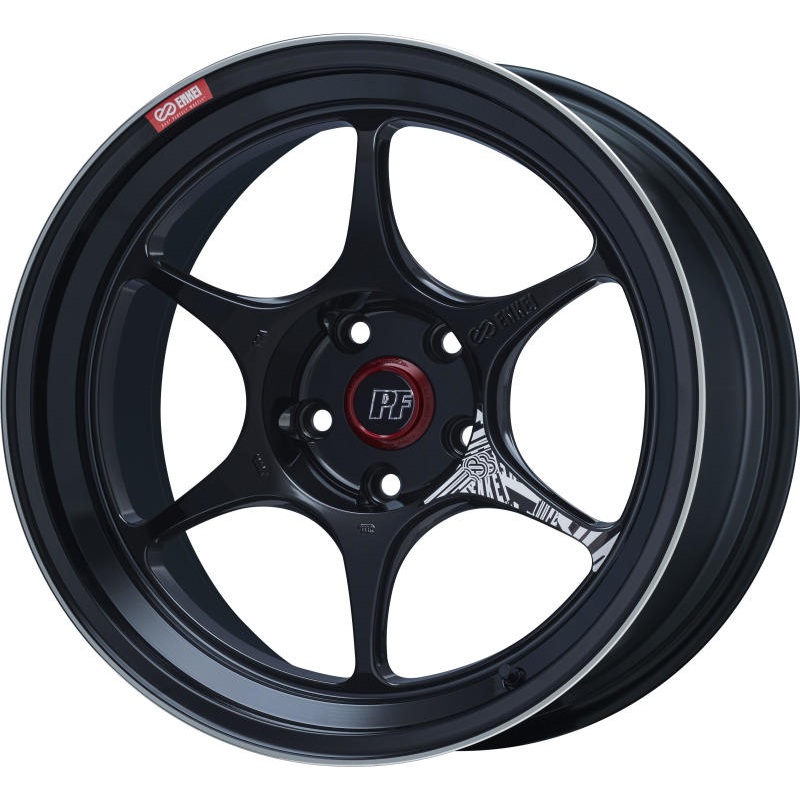 Enkei PF06 18x9in 5×100 BP 42mm Offset 75mm Bore Black Machined Wheel