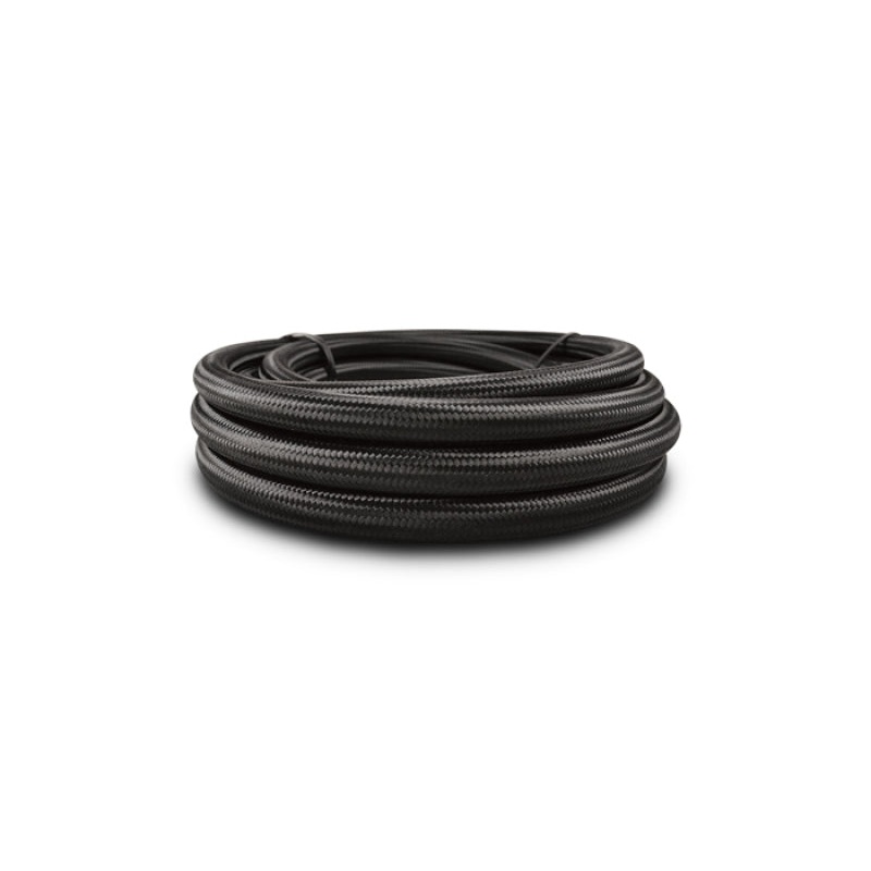Vibrant -8 AN Black Nylon Braided Flex Hose (150 Foot Roll)