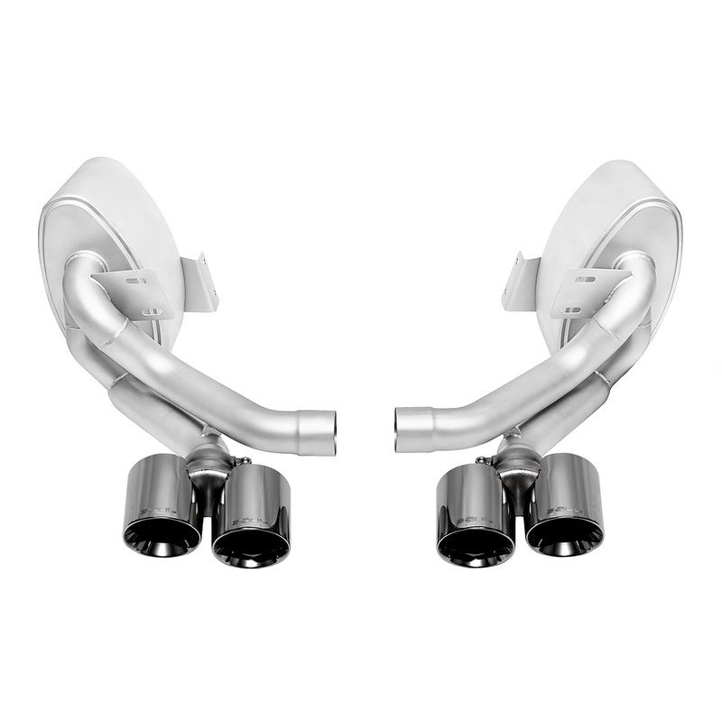 SOUL 09-11 Porsche 997.2 Carrera Sport Side Mufflers – Black Chrome Tips