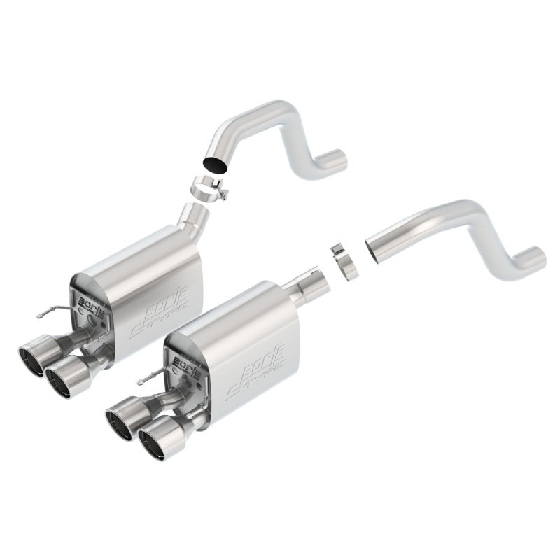 Borla 06-13 Chevy Corvette C6 ZO6/ZR1 Manual Trans S-Type II Rear Section Exht Dual Rd Rolled Tips