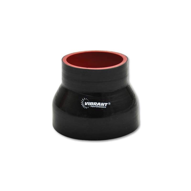 Vibrant Silicone Reducer Coupler 4.50in ID x 3.00in ID x 3.00in Long – Black