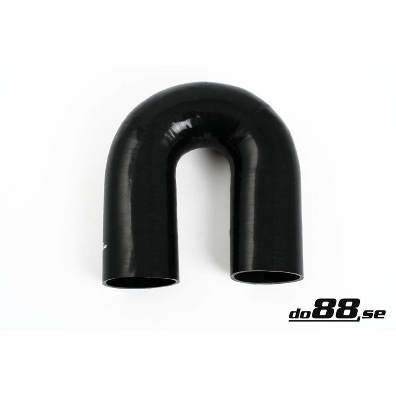 Silicone Hose Black 180 degree 3,125” (80mm)