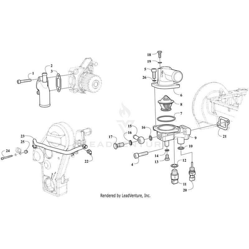 Water Pump Inlet Flange By Arctic Cat