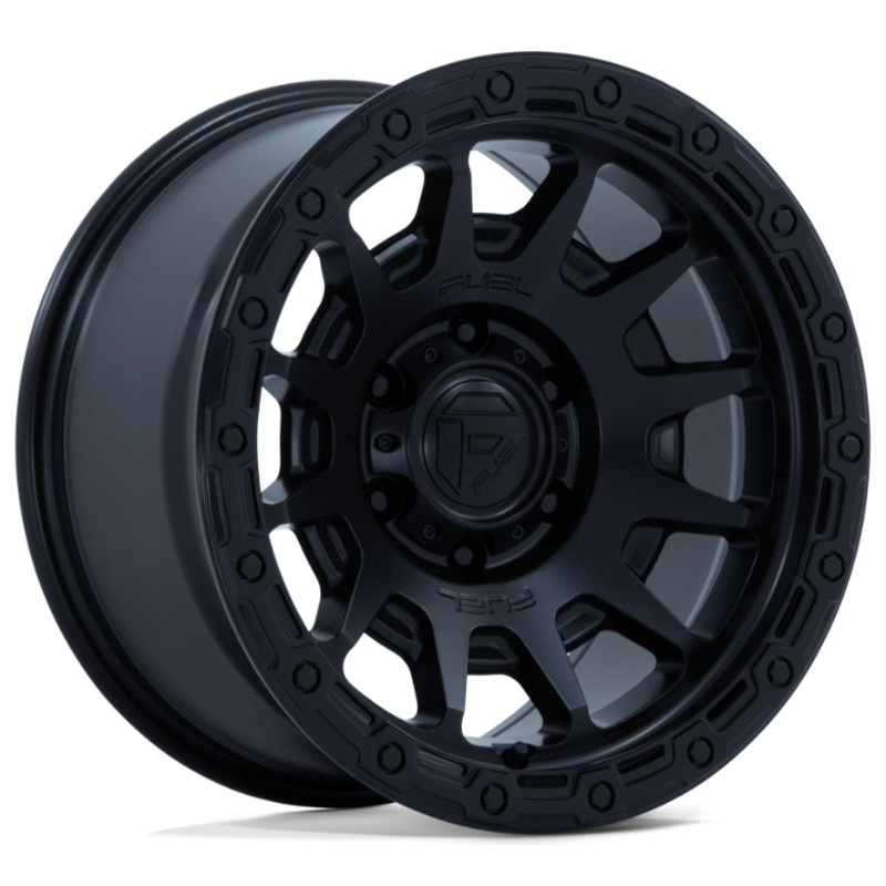 17×9.0 Fuel Fortress FC884 Matte Black w/ Gloss Black Lip