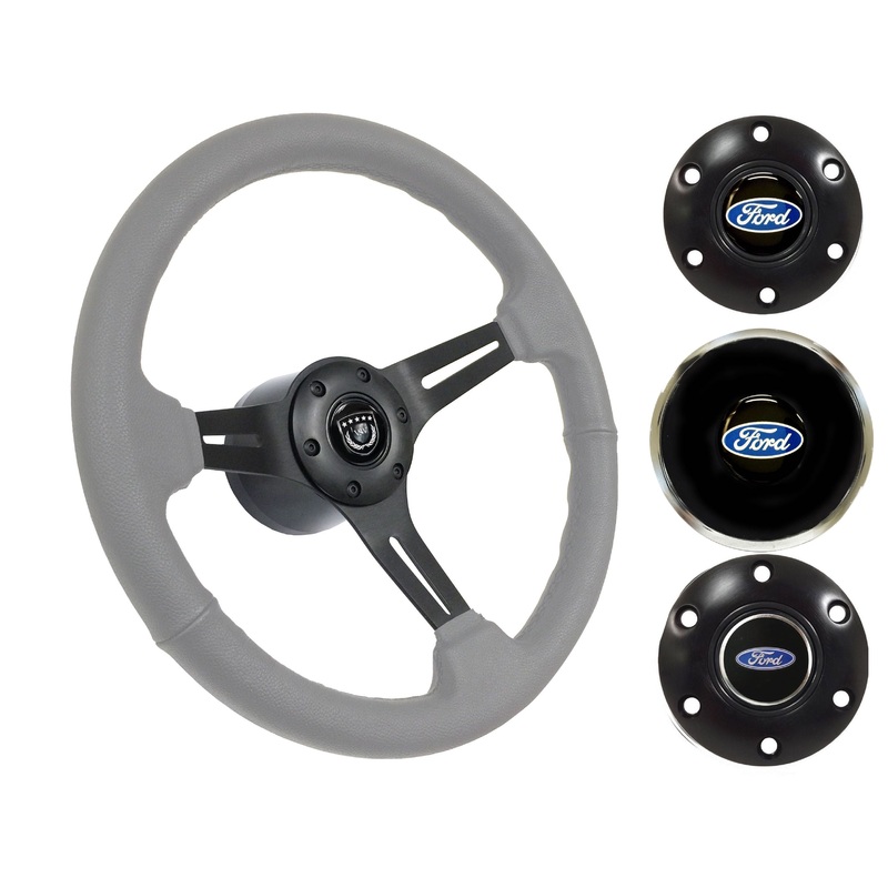 1965-68, 70-77 Ford Truck Steering Wheel Kit | Grey Leather | ST3060GRY
