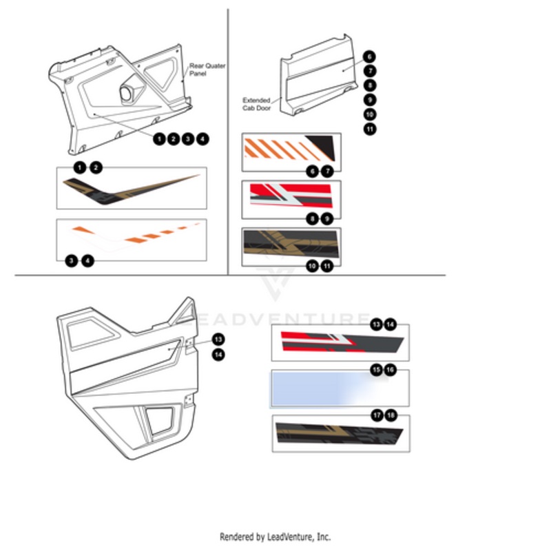 Door Decal Right (White) (For Havoc Models Only by Arctic Cat