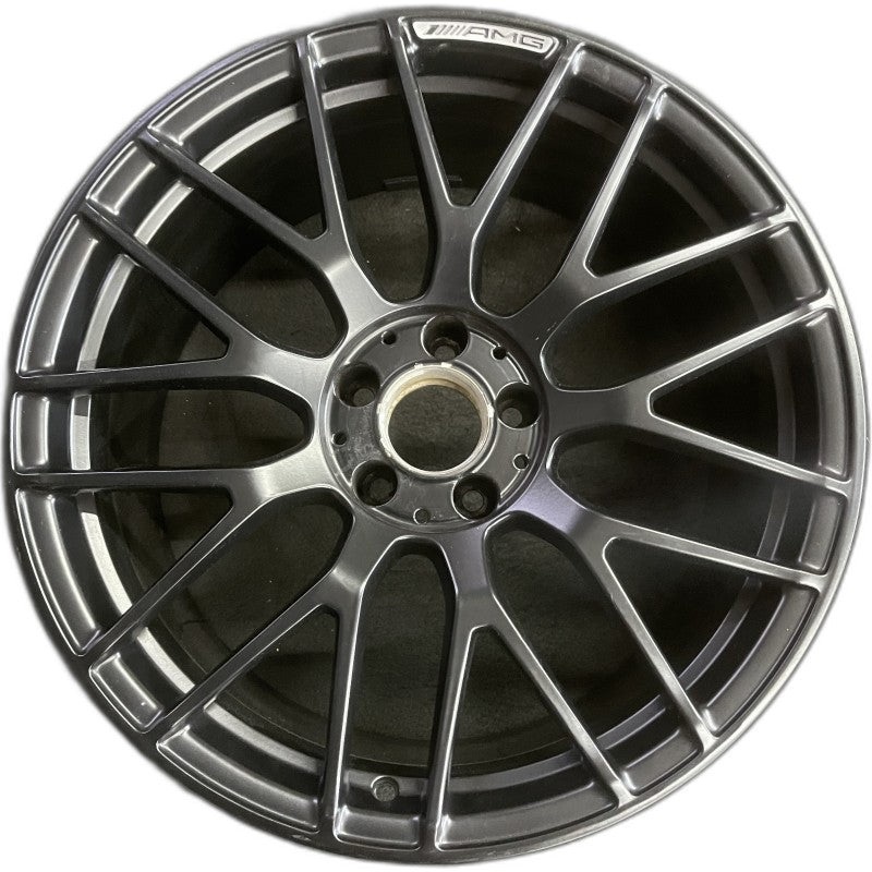 19″ MERCEDES C-CLASS 17 205 Type Cv C63 19×9 18 spoke 9 Y spokes black with machined outer lip Original OEM Wheel Rim