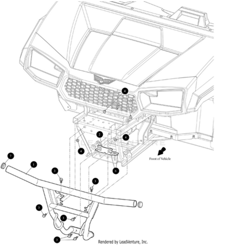 Brushguard Med Grn-Weld by Arctic Cat