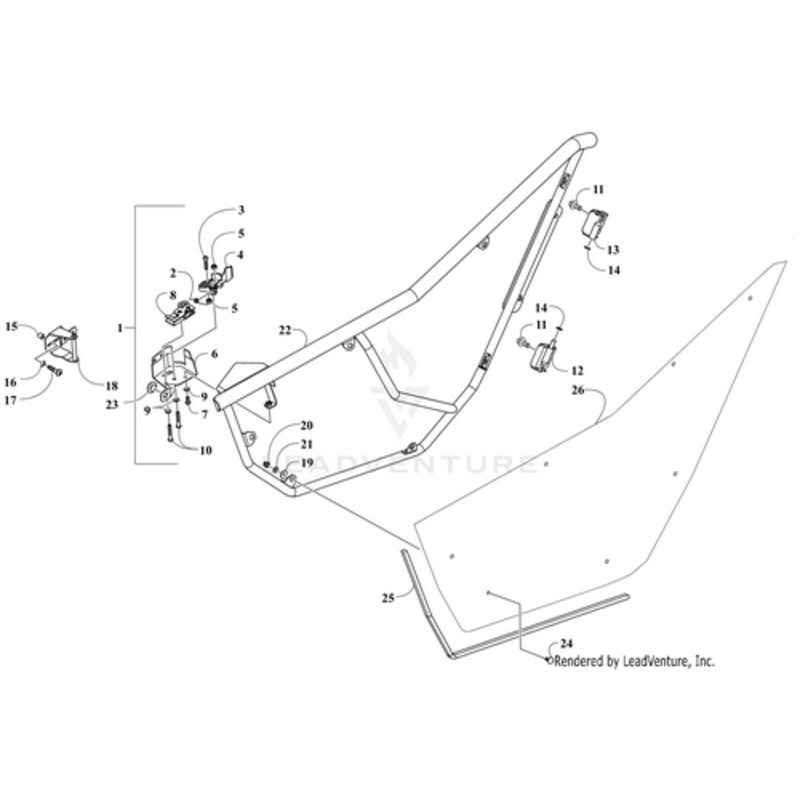 Door Panel W/Decals-Left (Wc Trail Ltd 18) by Arctic Cat
