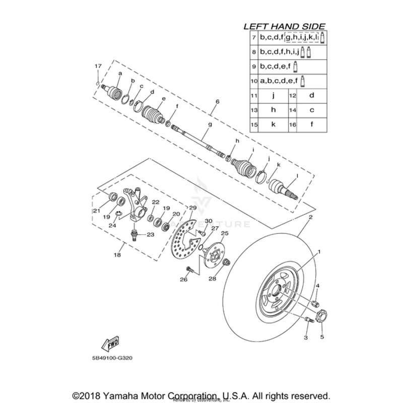 Cast Front Wheel by Yamaha