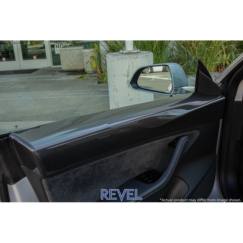 Revel GT Dry Carbon Door Trim (Front Left & Right) Tesla Model 3 – 2 Pieces