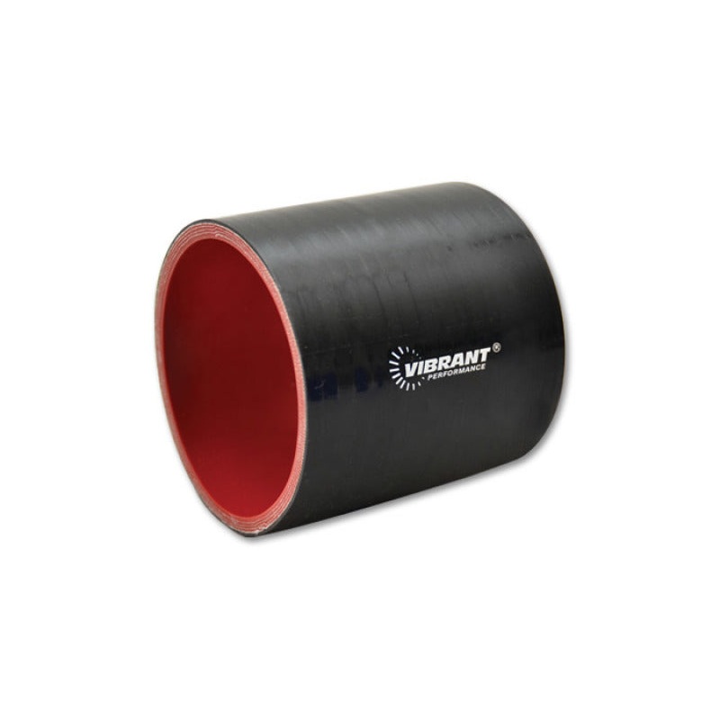 Vibrant 4 Ply Reinforced Silicone Straight Hose Coupling – 3.25in I.D. x 3in long (BLACK)