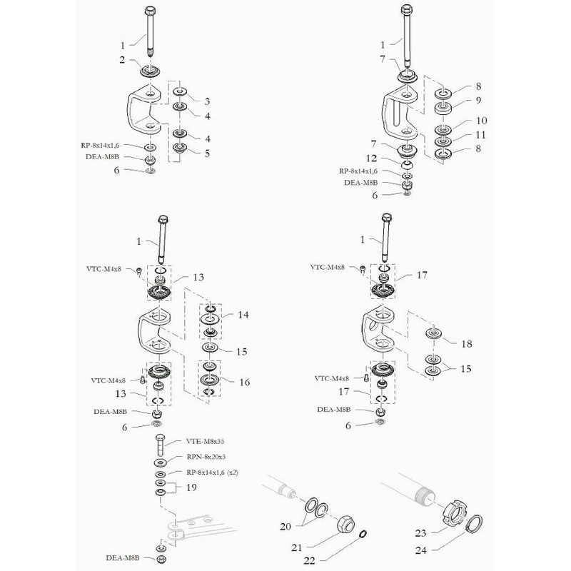 12. 20.4988.06-NE Birel Spherical Bushing M8