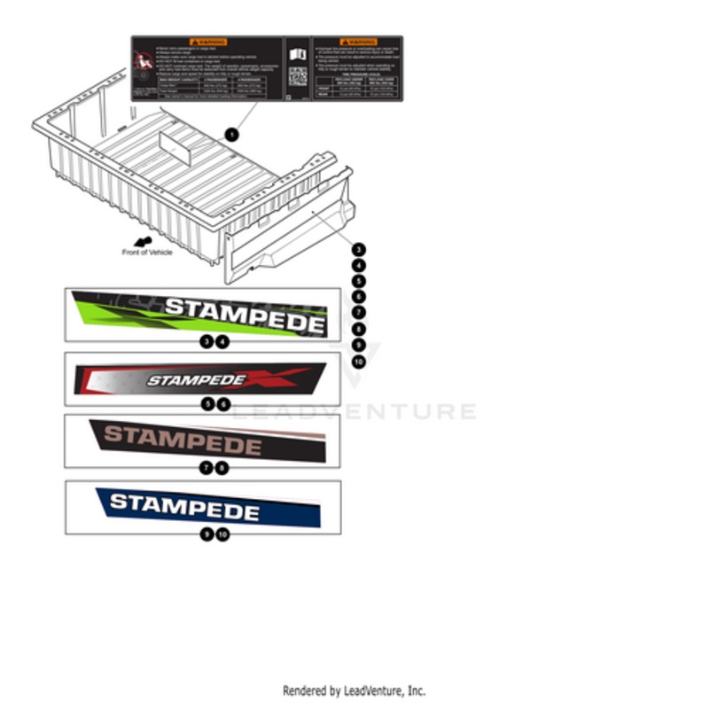 Cargo Box Decal Left (For Stampede) by Arctic Cat