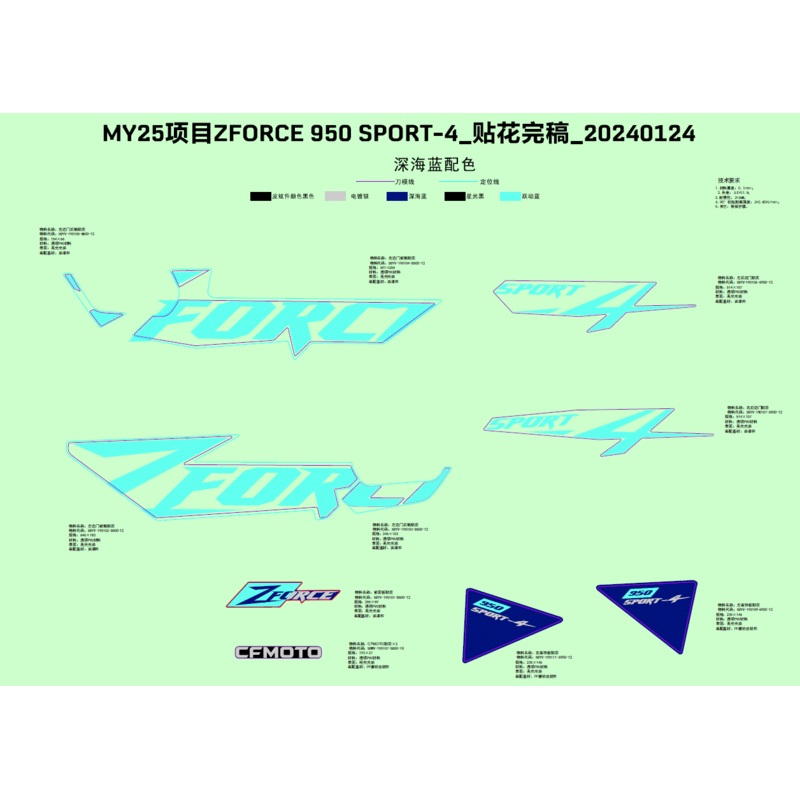 Decal Assembly by CF Moto