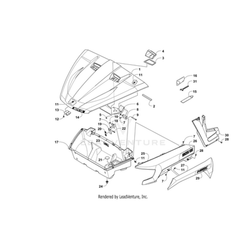 Inner Front Decal – Side – Left by Arctic Cat
