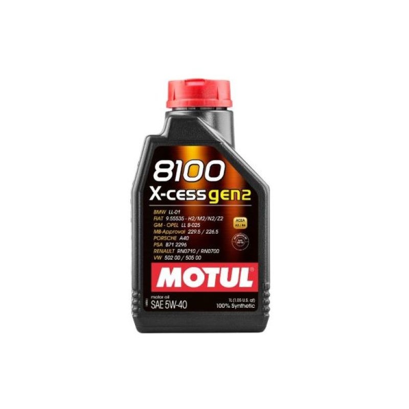 Motul 1L Synthetic Engine Oil 8100 5W40 X-CESS