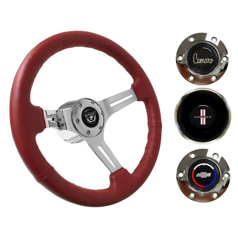 1969-89 Camaro Steering Wheel Kit | Red Leather | ST3012RED