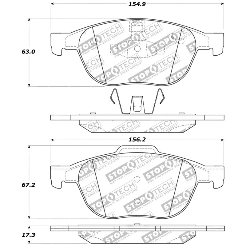 StopTech Performance 04-09 Mazda 3 Front Brake Pads