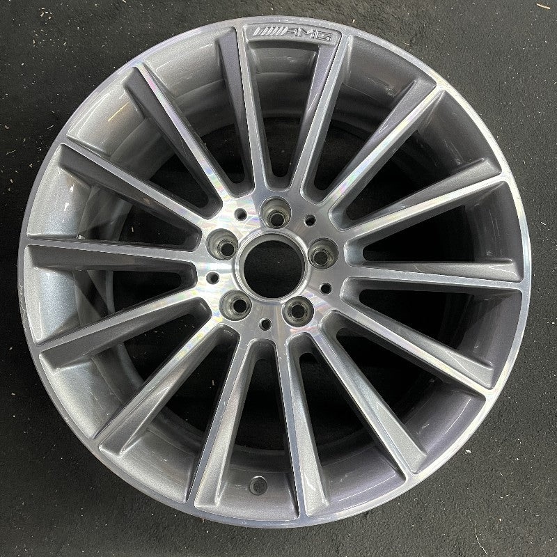 19″ MERCEDES C-CLASS 17 205 Type Cv C300 19×8.5 14 spoke gray accents Original OEM Wheel Rim