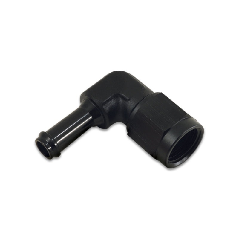 Vibrant -6AN to 3/8in Hose Barb 90 Degree Adapter – Anodized Black