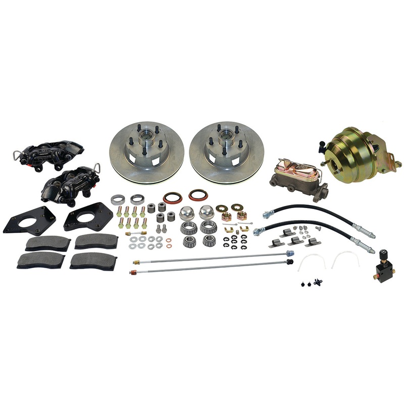American Made Kelsey Hayes 4-Piston Front Drum to Disc Brake Conversion Kit W/Rotors. A154-1