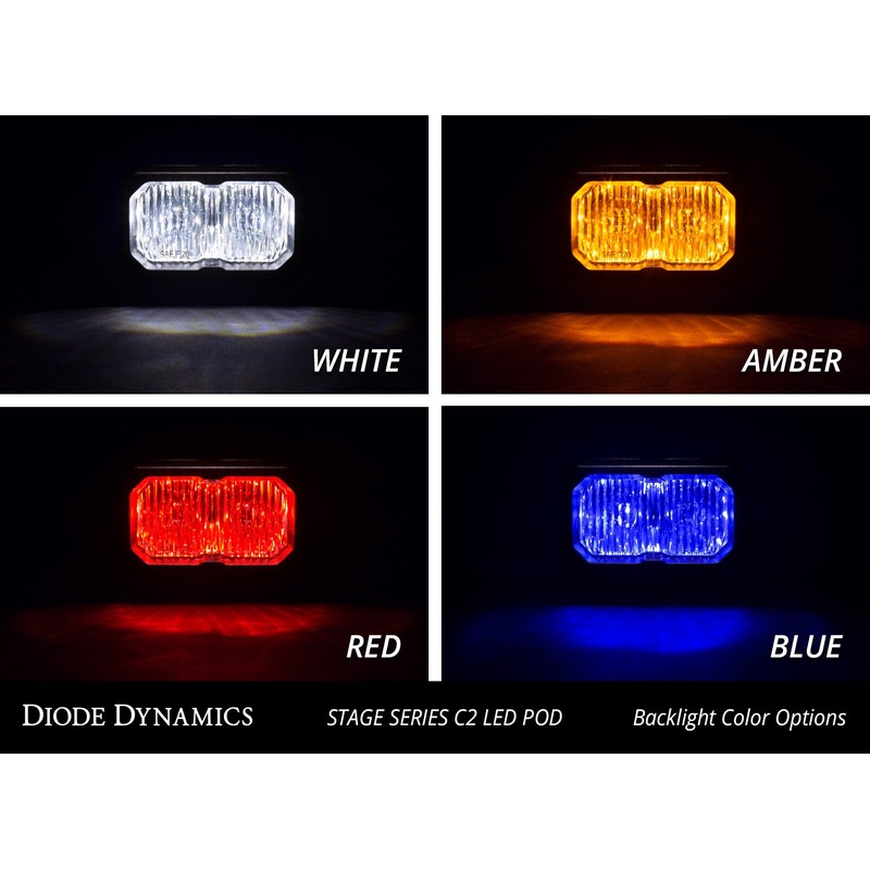 Diode Dynamics DD SSC2 Pod – Sport / White / Flood / Flush / Amber BL / Pair (DD6427P)