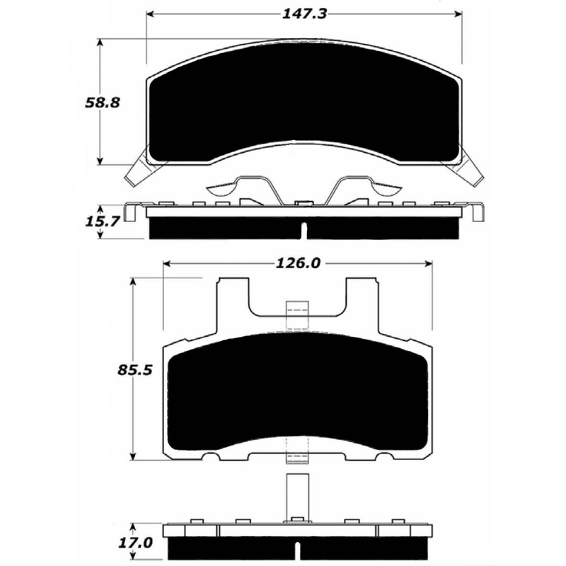 Porterfield Brake Pads for 1994 GMC C2500 2WD 13″ Rear Shoe