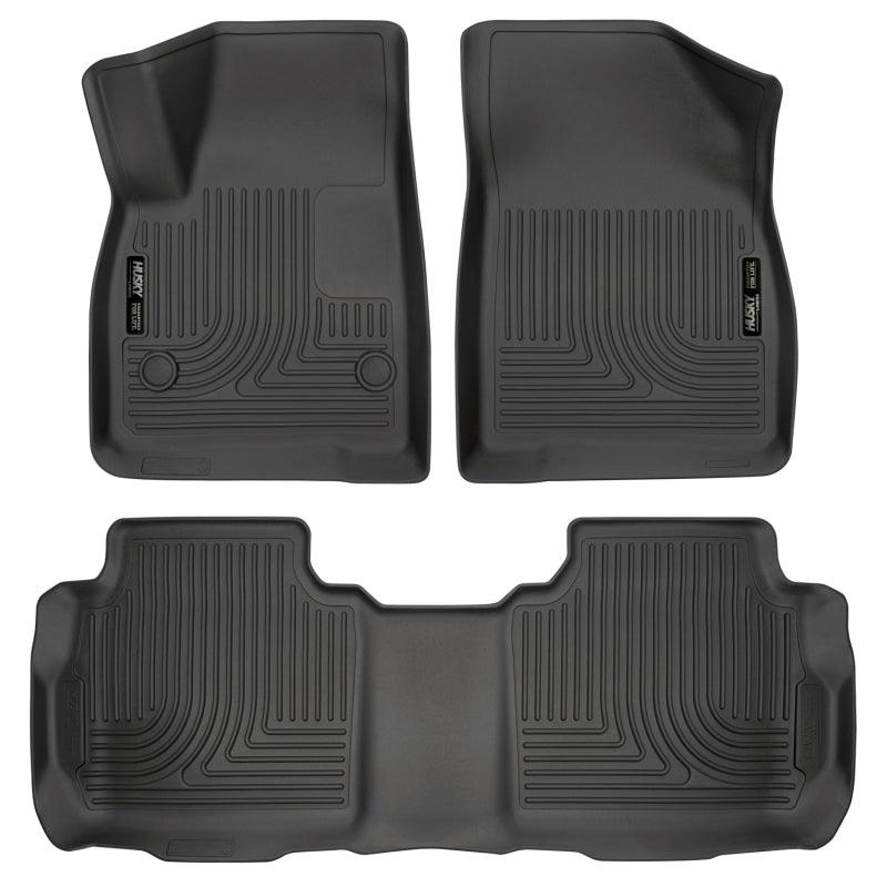 Husky Liners Weatherbeater 17-23 Cadillac XT5 / 17-23 GMC Acadia Front & 2nd Seat Floor Liners – Blk
