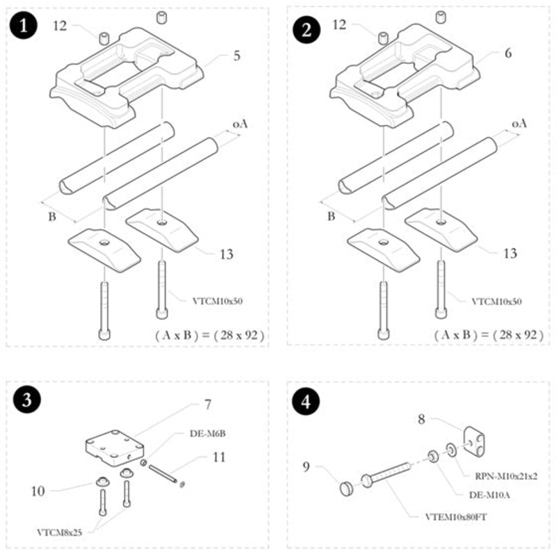 4. 10.6448.00-BL Birel Motor Mount Adjuster Stop Assembly HQ MTS