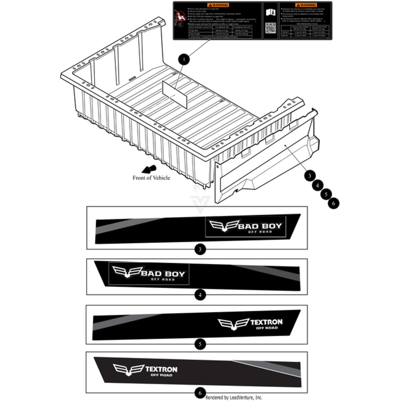 Cargo Bed Warning Label by Arctic Cat
