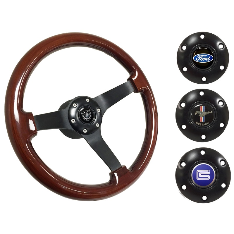 1965-67 Ford Mustang Steering Wheel Kit | Mahogany Wood