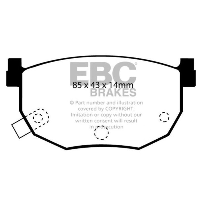 EBC 99-01 Hyundai Elantra 2.0 Greenstuff Rear Brake Pads