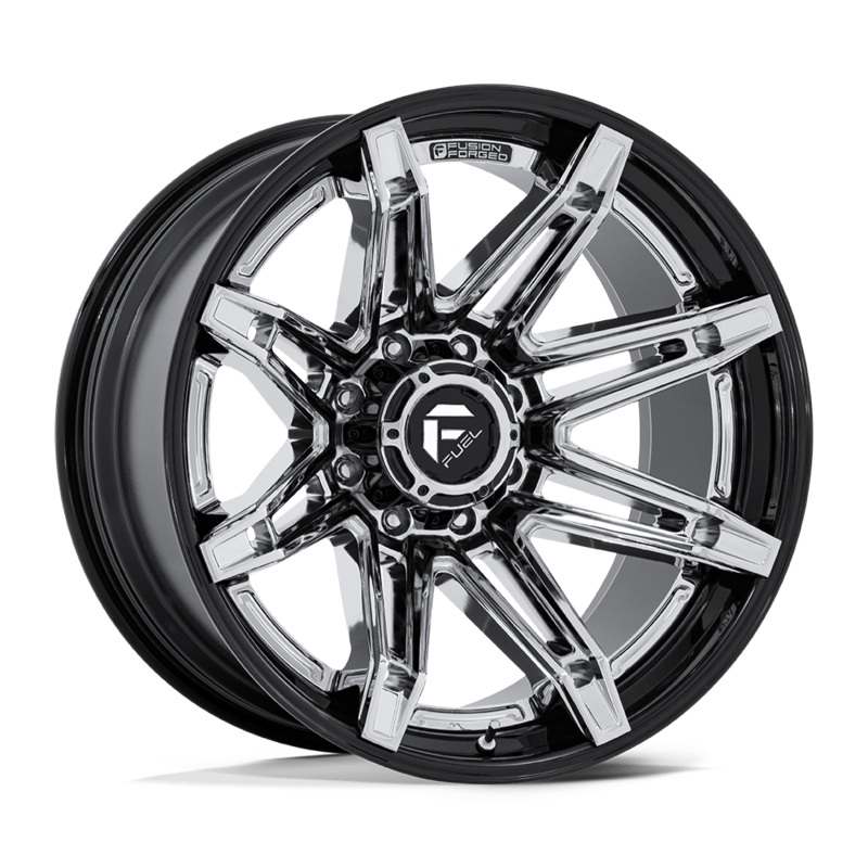 Fuel Wheels FC401 Brawl 24″ 6×135 Chrome With Gloss Black Lip