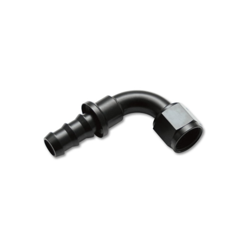 Vibrant Performance Push-On 90 Degree Hose End Elbow Fitting; Size: -6AN