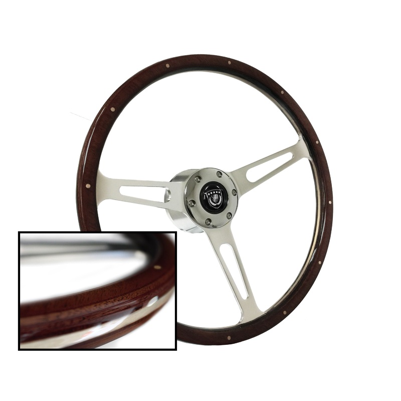 VSW S6 Steering Wheel | Luxury Espresso Wood w/ Rivets | ST3553A
