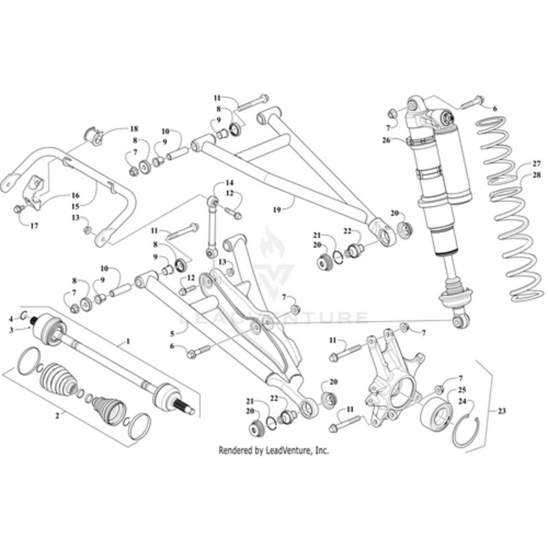 A-Arm – Front Lower Left – Black (Inc. 8-10 And 20-22) by Arctic Cat
