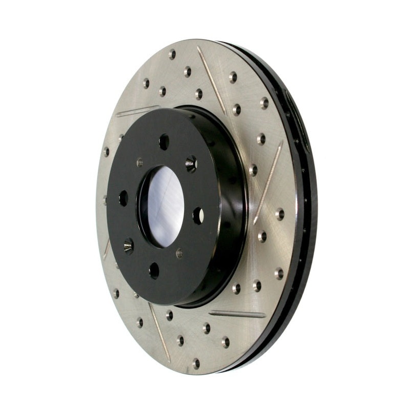 Stoptech 10-15 Chevy Camaro Sport Cryo-Treated Cross Drilled & Slotted Rotor – Front Left