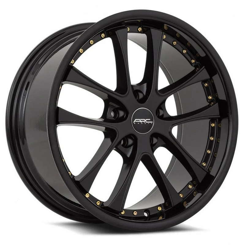 VORS AR5 17″ 5×112 All Black Gold Rivet