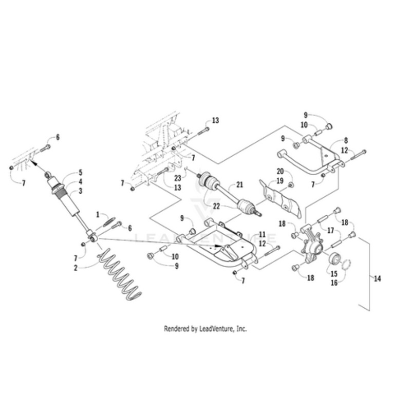 A-Arm – Rear – Upper Left Platinum (Inc. 9-10) by Arctic Cat