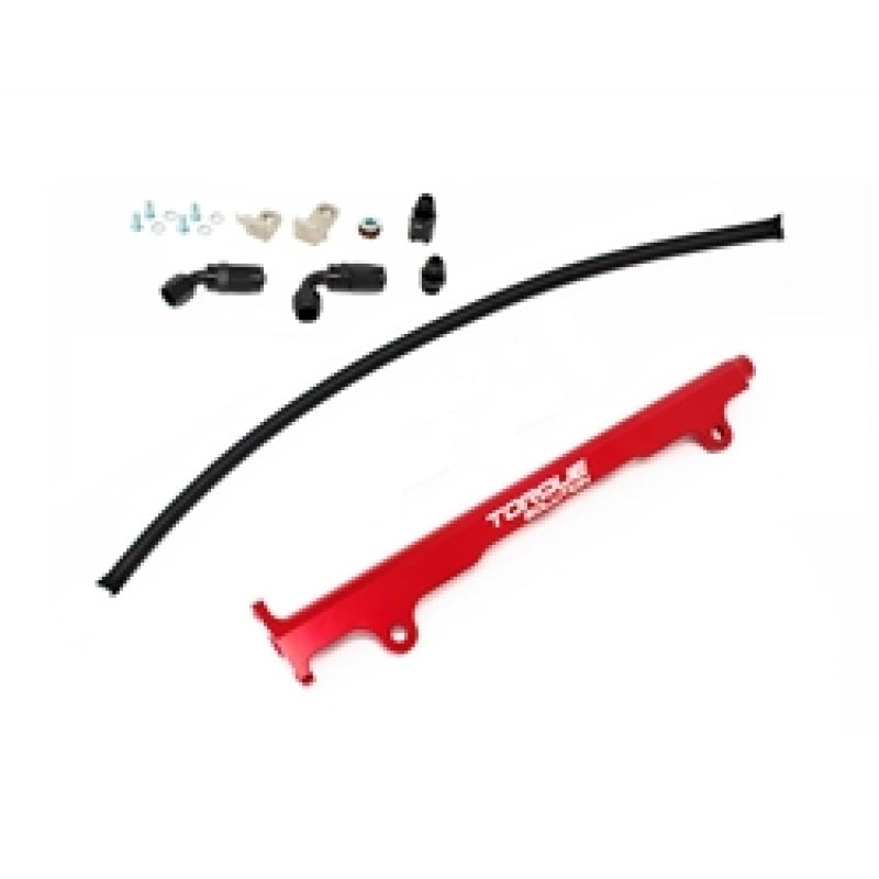 Torque Solution Billet Aluminum Fuel Rail Red Mitsubishi Evo X 2008+ | TS-EV-485R