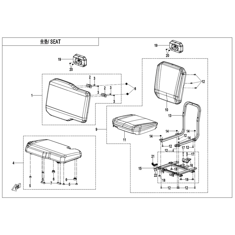 Driver Seat Assembly by CF Moto