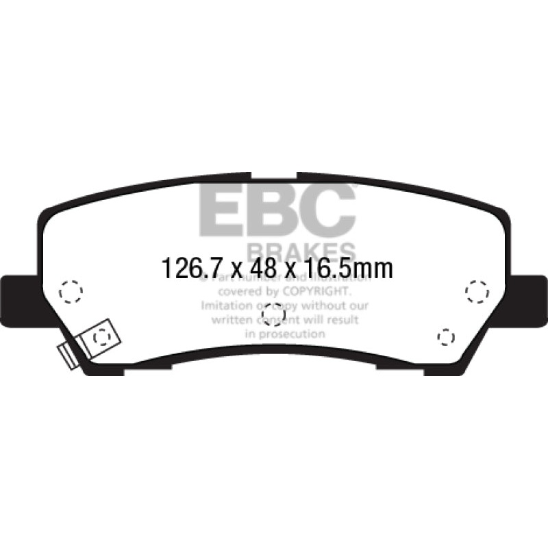 EBC 15+ Ford Mustang 2.3 Turbo Yellowstuff Rear Brake Pads