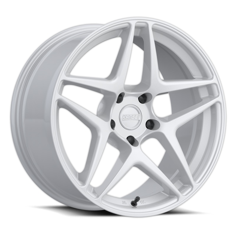 Kansei K15W Astro 18×9.5in / 5×120 BP / 35mm Offset / 72.56mm Bore – Gloss White Wheel