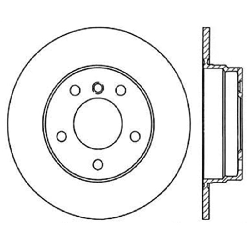 Stoptech 92-99 BMW 318i Cryo Sport Slot Rear Right Brake Rotor
