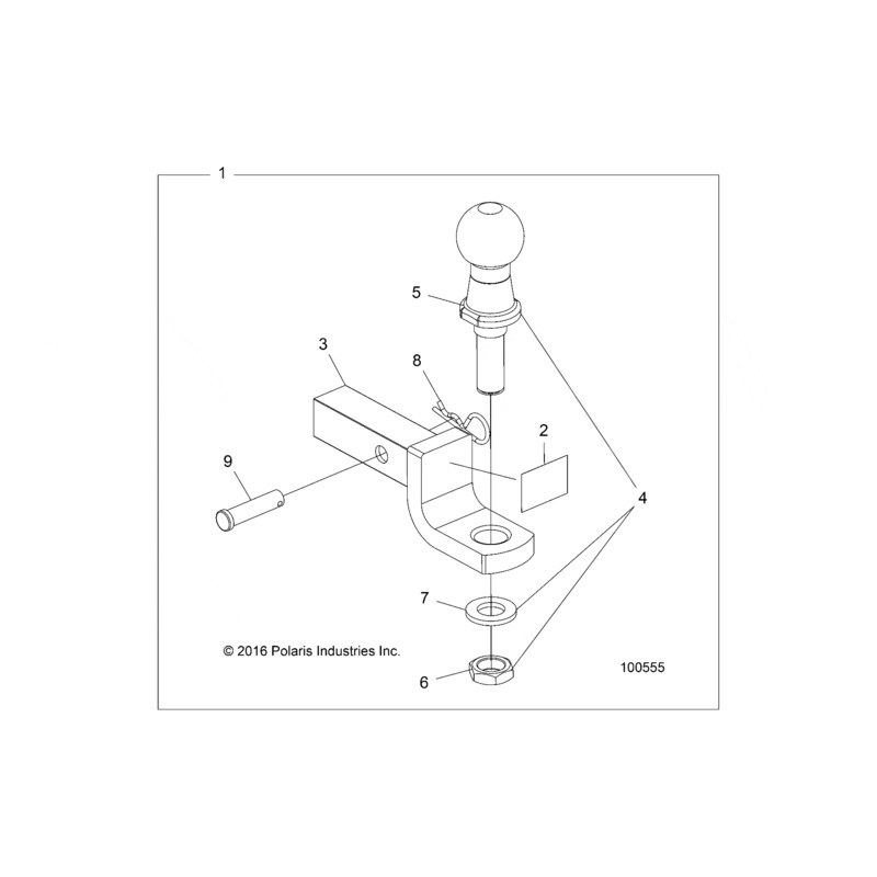 Weld-Hitch,Drawbar,M.Blk by Polaris