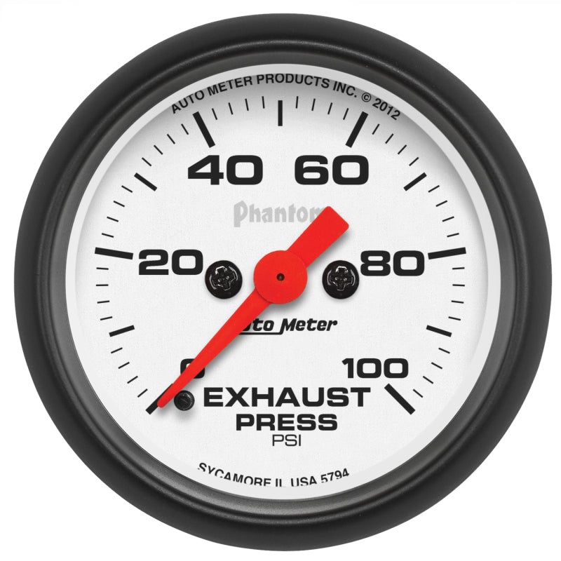 Autometer Phantom 2 1/16 100psi Digital Stepper Motor Exhaust Pressure Gauge Universal | 5794