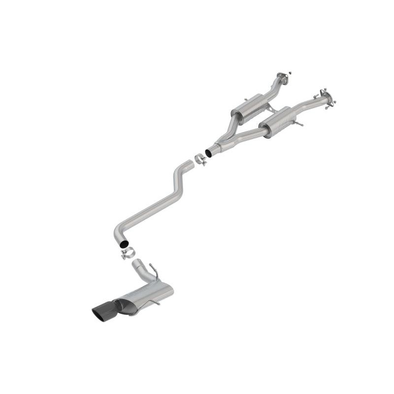 Borla 14-21 Jeep Grand Cherokee 3.6L V6 AWD AT 4DR 2.50in S-TYPE Cat-Back Exhaust Black Chrome Tip